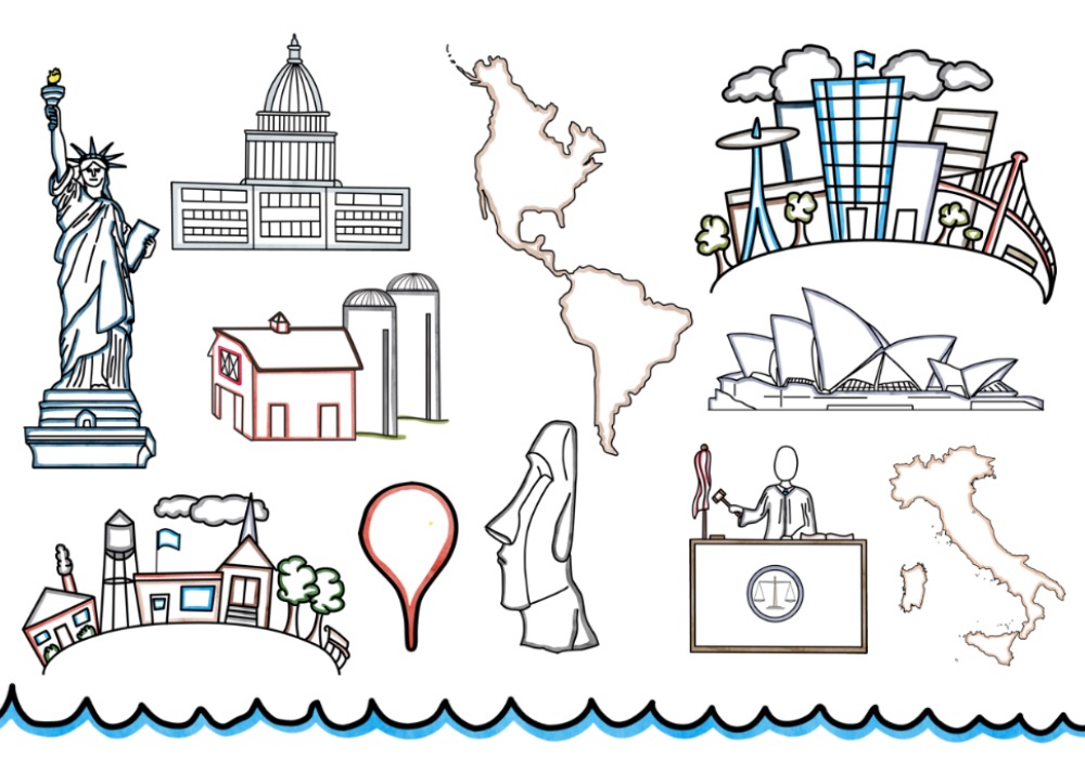 Places Cut-out images