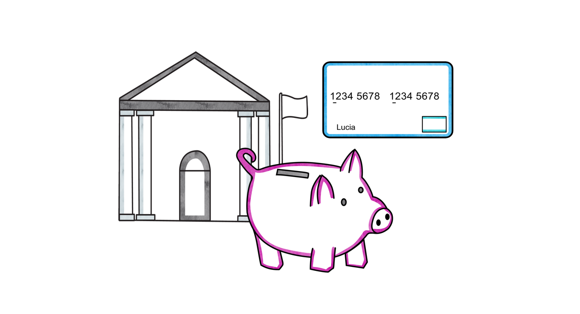 piggy banks and symbols of money