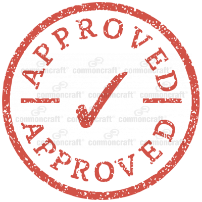 Approved Stamp Red Check