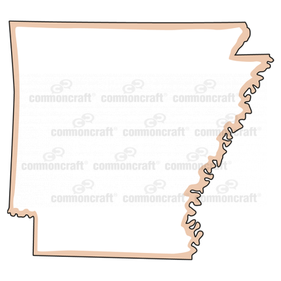 Arkansas State US Map