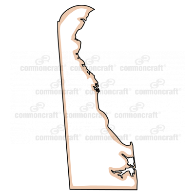 Delaware State US Map