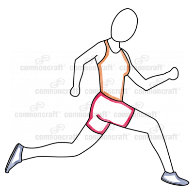 Female Runner Orange