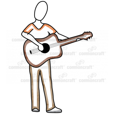 Female Standing with Guitar