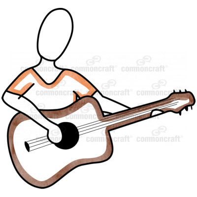 Female Waist with Guitar