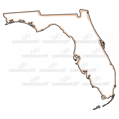 Florida State US Map