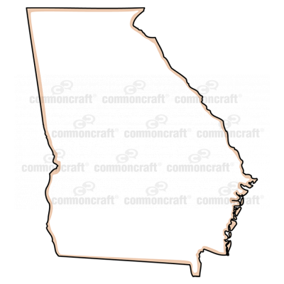 Georgia State US Map