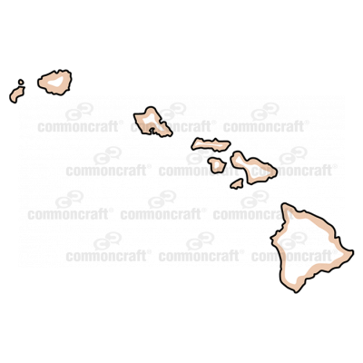 Hawaii State US Map