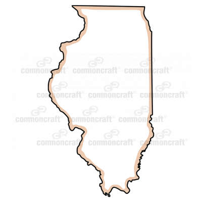 Illinois State US Map