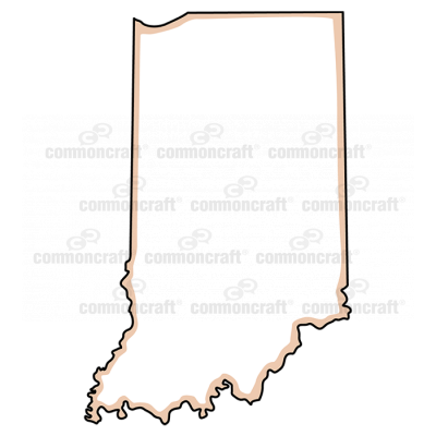 Indiana State US Map