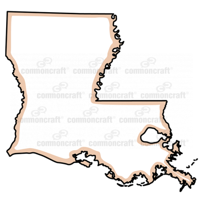 Louisiana State US Map