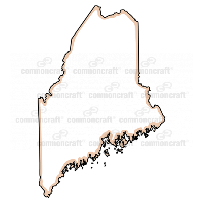 Maine State US Map