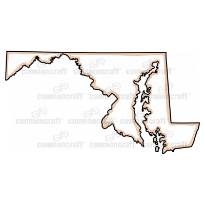 Maryland State US Map