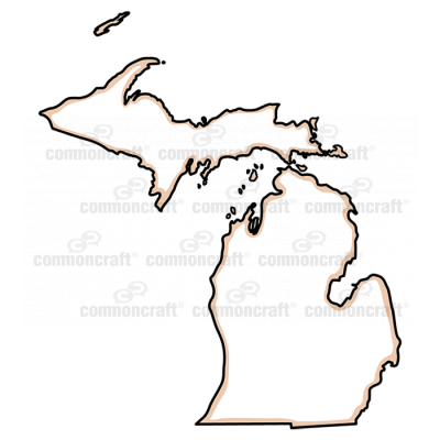 Michigan State US Map