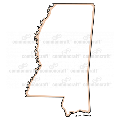 Mississippi State US Map
