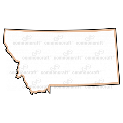 Montana State US Map