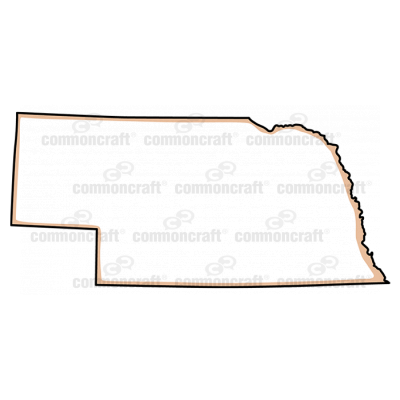Nebraska State US Map