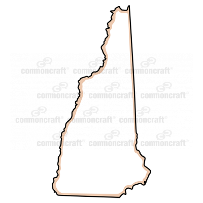 New Hampshire State US Map