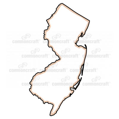 New Jersey State US Map