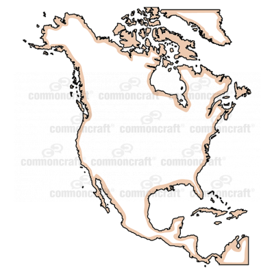 North America Continent Map