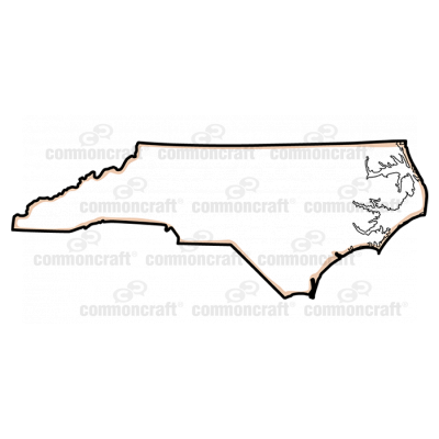 North Carolina State US Map