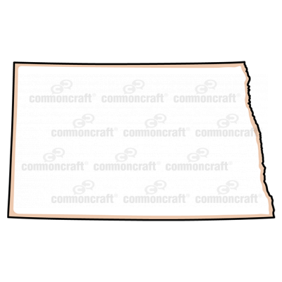 North Dakota State US Map