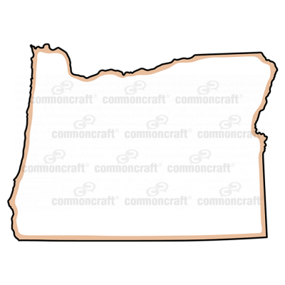 Oregon State US Map
