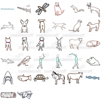 Pack of Animal-related Cut-outs 1