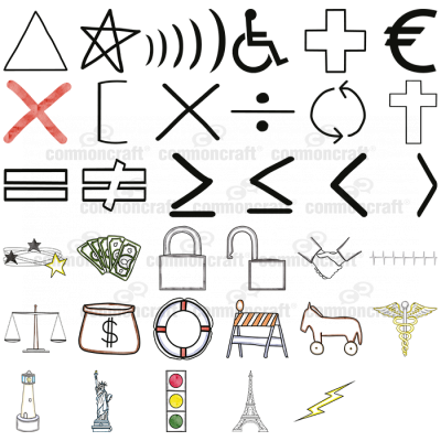 Pack of Symbol-related Cut-outs 1