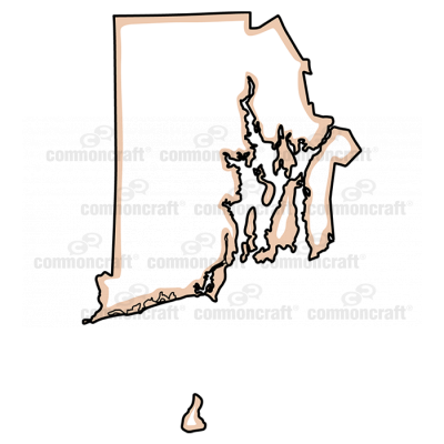 Rhode Island State US Map