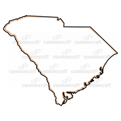 South Carolina State US Map