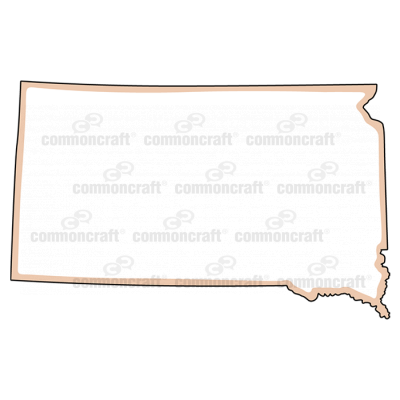 South Dakota State US Map