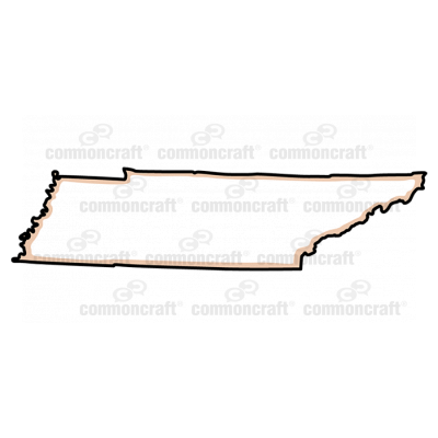 Tennessee State US Map