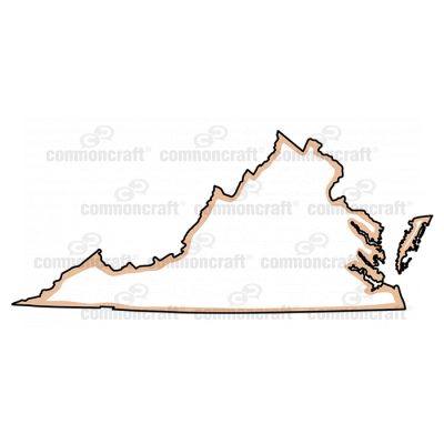Virginia State US Map