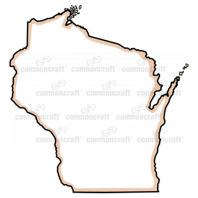 Wisconsin State US Map