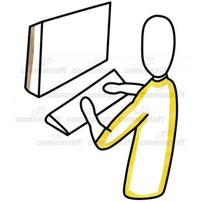 Yellow Person Computer