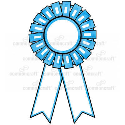 Award Ribbon Blue