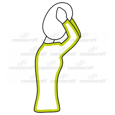 Business Owner Profile Hand Up Female Wc