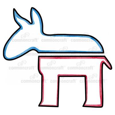 US Democrats Donkey Party Logo