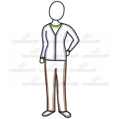 Female Cardigan Standing