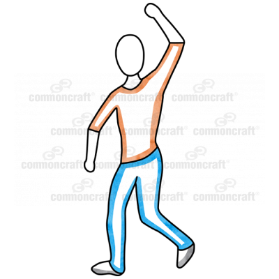 Person Move Hand Up