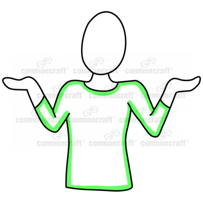 Person Shrug Green