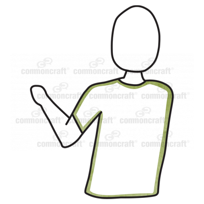 Person Waist Back Hand Out Green