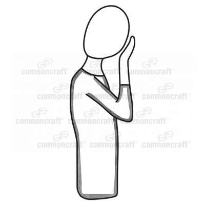 Person Waist Profile Hand Mouth Grey