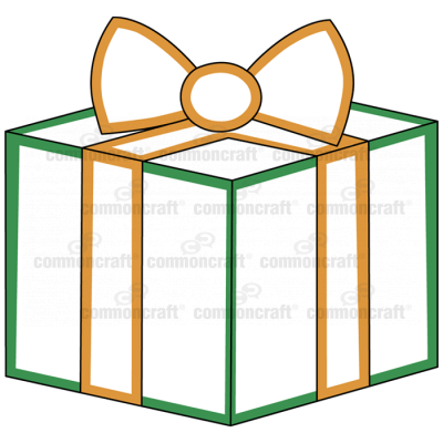Present Green Orange