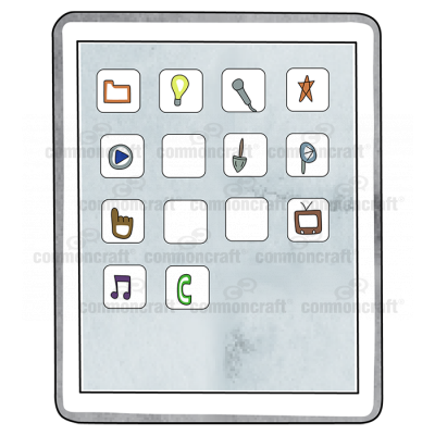 Tablet with Icons